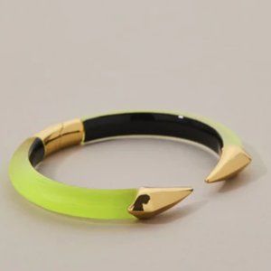 Alexis Bittar | Mirrored Pyramid Lucite Brake Hinge Bracelet (Neon Yello…